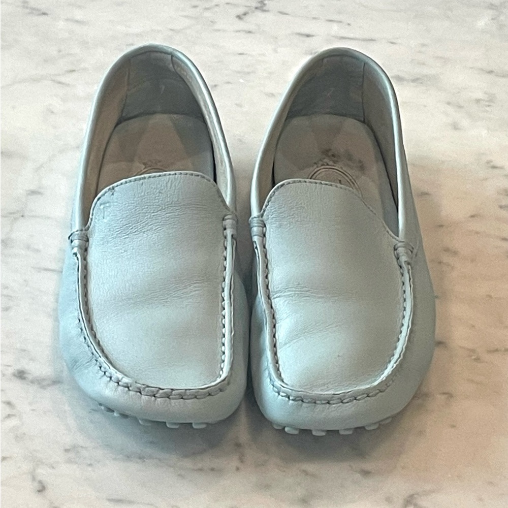 🚫SOLD🚫 Tod's Leather Driving Loafer, plain front, light blue, redyed, sz7 - Picture 8 of 15